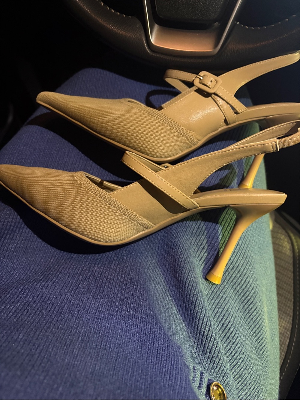 Cozy Island Slingback Pointed Toe Pumps in Beige. 6.5. Used once. - Picture 2 of 2
